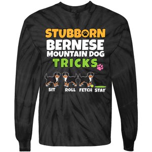 Stubborn Bernese Mountain Dog Tricks I Bernese Mountain Dog Tie-Dye Long Sleeve Shirt