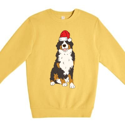 Santa Bernese Mountain Dog Winter Christmas Dog Mom Holiday Great Gift Premium Crewneck Sweatshirt