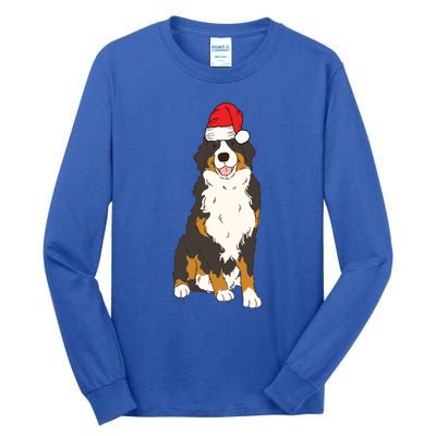 Santa Bernese Mountain Dog Winter Christmas Dog Mom Holiday Great Gift Tall Long Sleeve T-Shirt