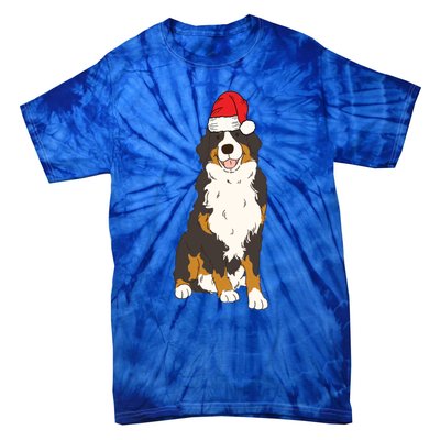 Santa Bernese Mountain Dog Winter Christmas Dog Mom Holiday Great Gift Tie-Dye T-Shirt