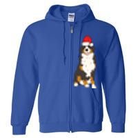 Santa Bernese Mountain Dog Winter Christmas Dog Mom Holiday Great Gift Full Zip Hoodie