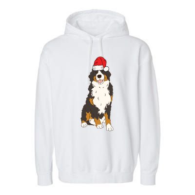 Santa Bernese Mountain Dog Winter Christmas Dog Mom Holiday Great Gift Garment-Dyed Fleece Hoodie