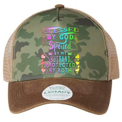 Spoiled By My Husband Blessed By God Wife Gifts From Husband Legacy Tie Dye Trucker Hat