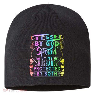 Spoiled By My Husband Blessed By God Wife Gifts From Husband Sustainable Beanie