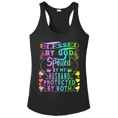 Spoiled By My Husband Blessed By God Wife Gifts From Husband Ladies PosiCharge Competitor Racerback Tank