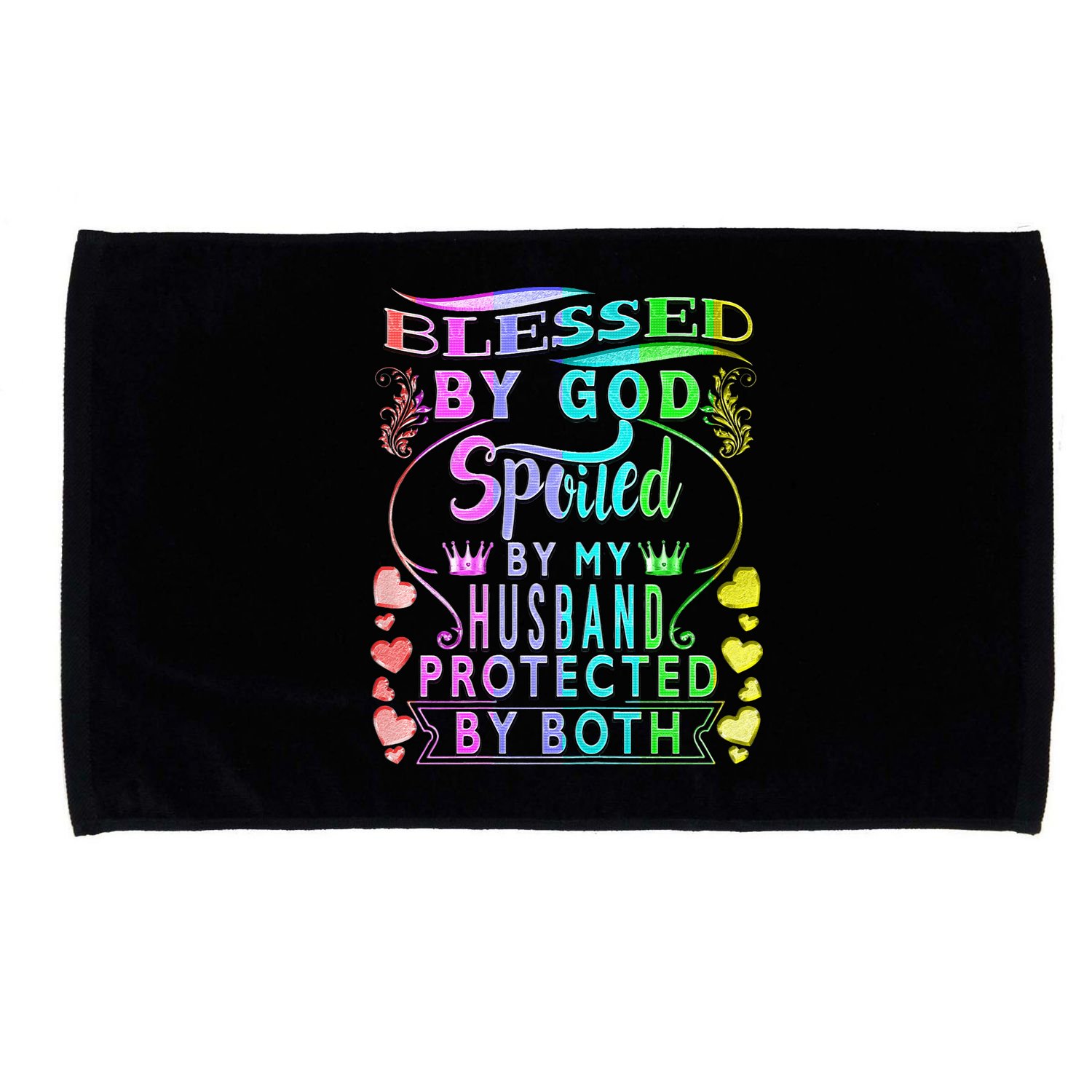Spoiled By My Husband Blessed By God Wife Gifts From Husband Microfiber Hand Towel