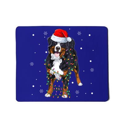 Santa Bernese Mountain Dog Xmas Tree Light Merry Christmas Great Gift Mousepad