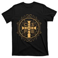 Saint Benedict Medal Catholic Print T-Shirt