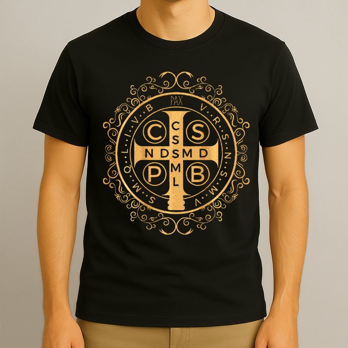 Saint Benedict Medal Catholic Print T-Shirt
