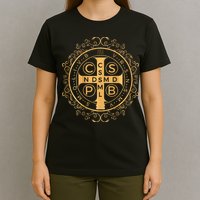 Saint Benedict Medal Catholic Print T-Shirt