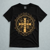 Saint Benedict Medal Catholic Print T-Shirt