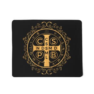 Saint Benedict Medal Catholic Print Mousepad