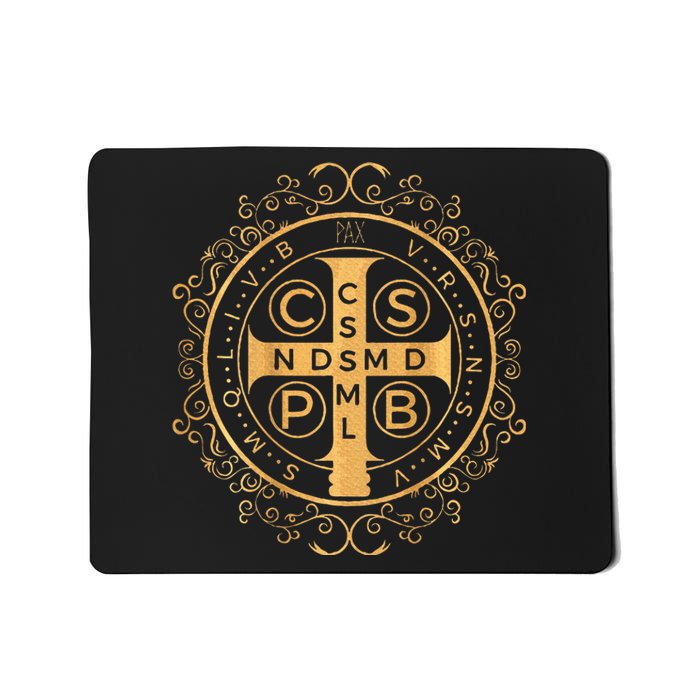 Saint Benedict Medal Catholic Print Mousepad