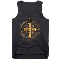 Saint Benedict Medal Catholic Print Tank Top