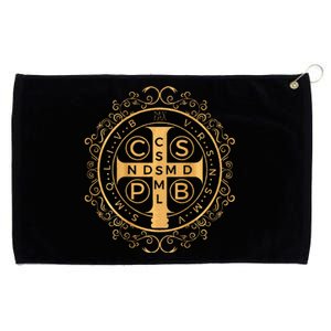 Saint Benedict Medal Catholic Print Grommeted Golf Towel