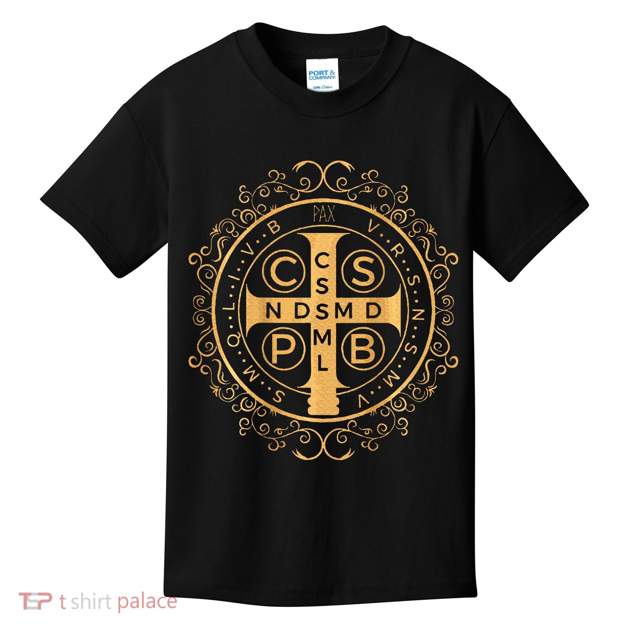Saint Benedict Medal Catholic Print Kids T-Shirt