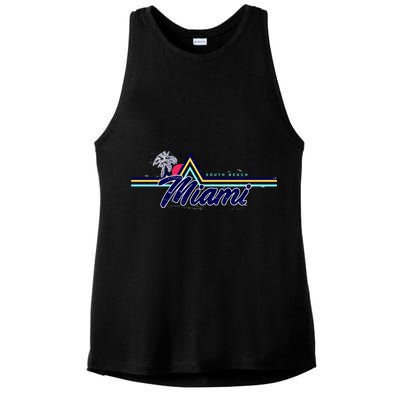 South Beach Miami Florida State Ladies PosiCharge Tri-Blend Wicking Tank
