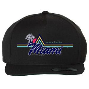 South Beach Miami Florida State Wool Snapback Cap