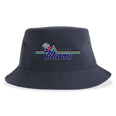 South Beach Miami Florida State Sustainable Bucket Hat