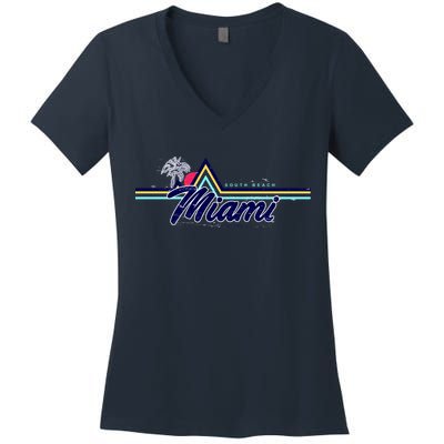 South Beach Miami Florida State Women's V-Neck T-Shirt