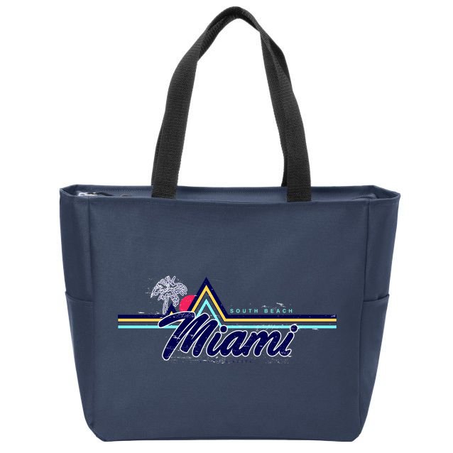 South Beach Miami Florida State Zip Tote Bag