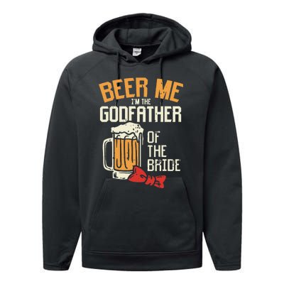 S Beer Me Godfather Of Bride Wedding Party Rehearsal Dinner Performance Fleece Hoodie