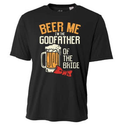 S Beer Me Godfather Of Bride Wedding Party Rehearsal Dinner Cooling Performance Crew T-Shirt