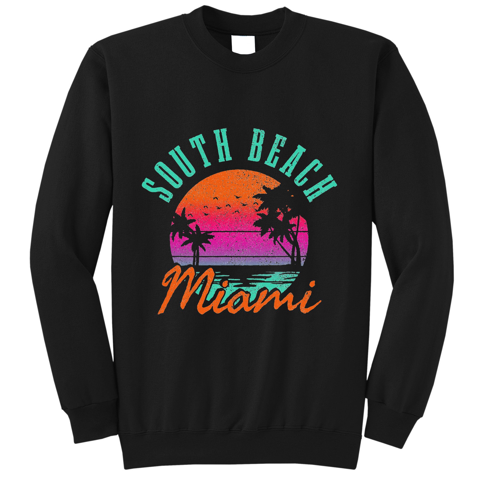 South Beach Miami Retro Florida Usa Souvenir Gift Sweatshirt