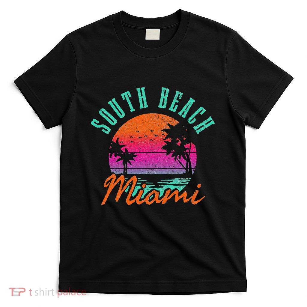South Beach Miami Retro Florida Usa Souvenir Gift T-Shirt