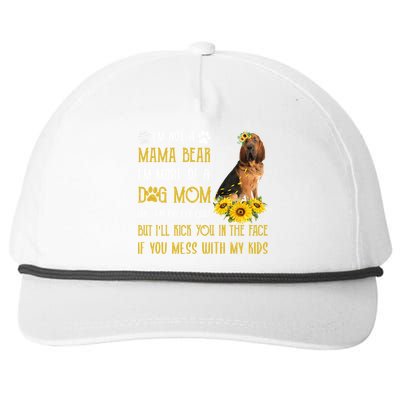 Sunflower Bloodhound Mom Mothers Day Dog Mom Gift Snapback Five-Panel Rope Hat