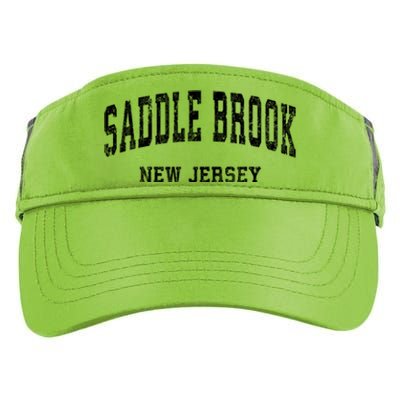 Saddle Brook New Jersey Nj Vintage Varsity Sports Adult Drive Performance Visor