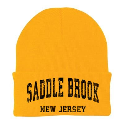 Saddle Brook New Jersey Nj Vintage Varsity Sports Knit Cap Winter Beanie