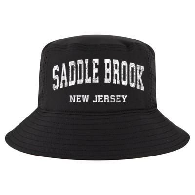 Saddle Brook New Jersey Nj Vintage Varsity Sports Cool Comfort Performance Bucket Hat