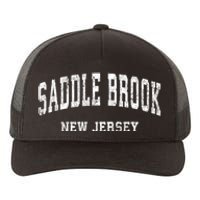 Saddle Brook New Jersey Nj Vintage Varsity Sports Yupoong Adult 5-Panel Trucker Hat