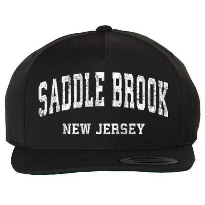 Saddle Brook New Jersey Nj Vintage Varsity Sports Wool Snapback Cap