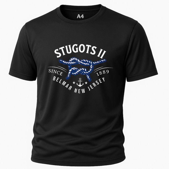 Stugots Belmar Nj Rope Retro Sarcastic Funny Boating Performance Shirt