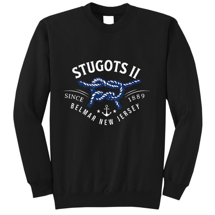 Stugots Belmar Nj Rope Retro Sarcastic Funny Boating Sweatshirt