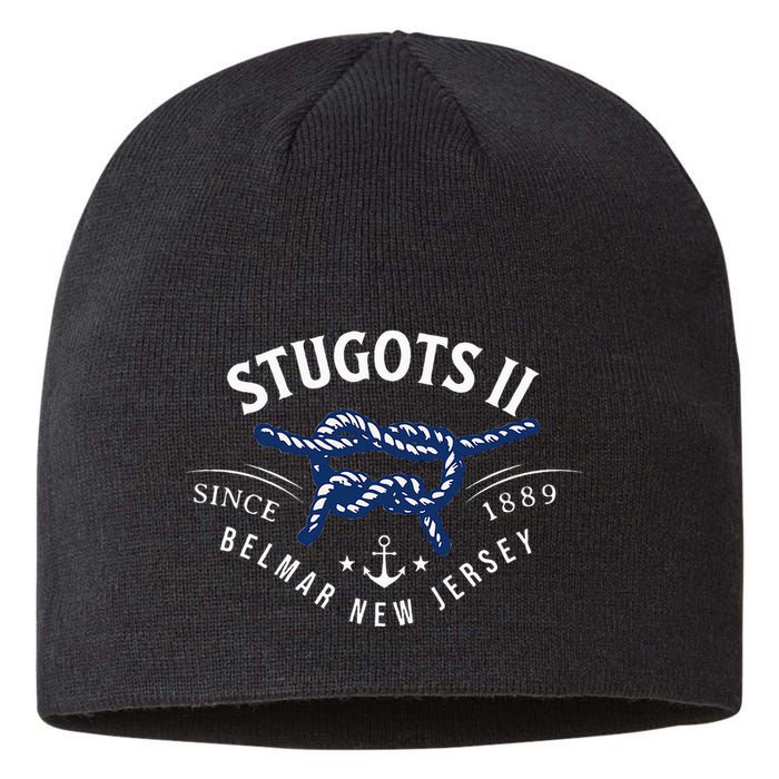 Stugots Belmar Nj Rope Retro Sarcastic Funny Boating Sustainable Beanie