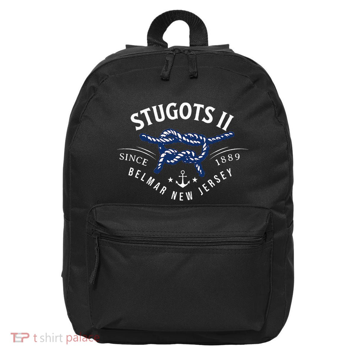 Stugots Belmar Nj Rope Retro Sarcastic Funny Boating 16 in Basic Backpack