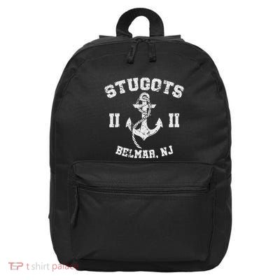 Stugots Belmar Nj Anchor Distressed Sarcastic Boating 16 in Basic Backpack