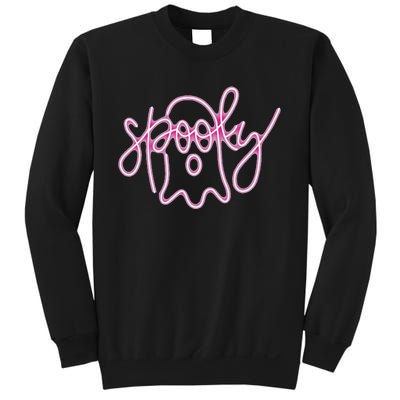 Spooky Boo Neon Halloween Ghost Spooky Season Sweatshirt