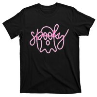 Spooky Boo Neon Halloween Ghost Spooky Season T-Shirt