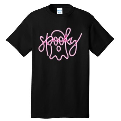 Spooky Boo Neon Halloween Ghost Spooky Season Tall T-Shirt