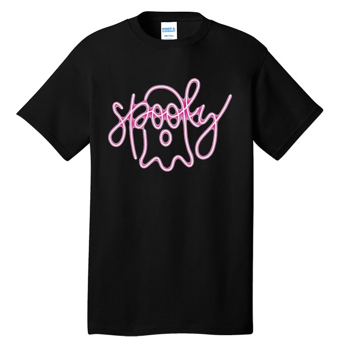 Spooky Boo Neon Halloween Ghost Spooky Season Tall T-Shirt