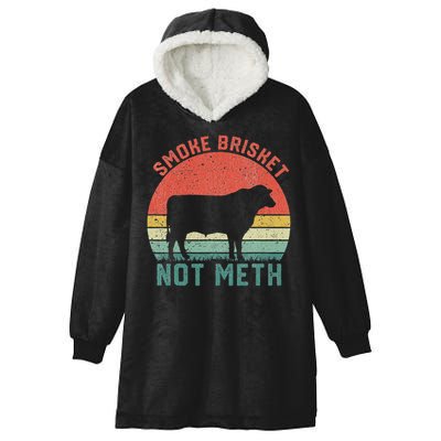 Smoke Brisket, Not Meth Fun Bbq Hooded Wearable Blanket