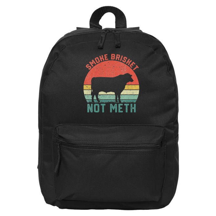Smoke Brisket, Not Meth Fun Bbq 16 in Basic Backpack