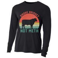 Smoke Brisket, Not Meth Fun Bbq Cooling Performance Long Sleeve Crew