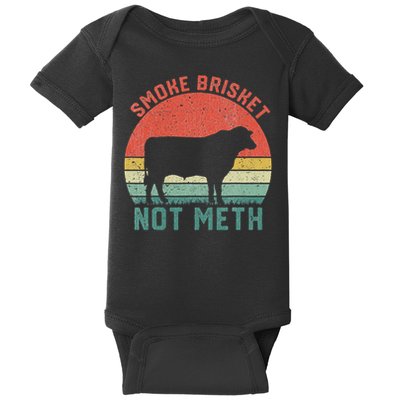 Smoke Brisket, Not Meth Fun Bbq Baby Bodysuit