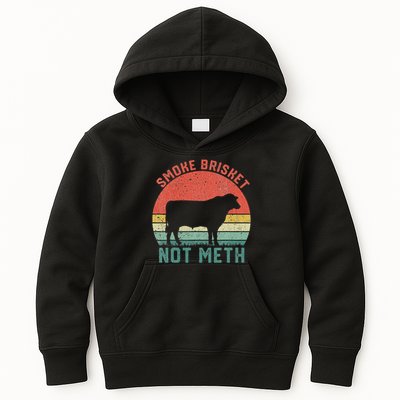 Smoke Brisket, Not Meth Fun Bbq Kids Hoodie