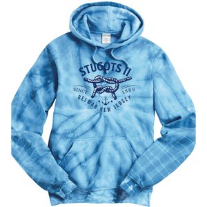 Stugots Belmar Nj Rope Retro Sarcastic Funny Boating Tie Dye Hoodie